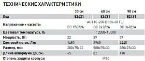 LED светильник AquaLighter 3 MARINE, чёрный, 60 см, 39 Вт