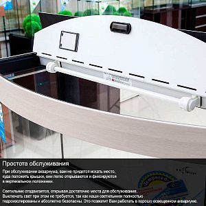Аквариум ПАНОРАМА 300&nbsp;золотой орех, без светильника, 305&nbsp;л
