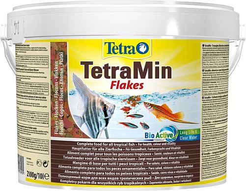 TetraMin основной корм для всех видов аквариумных рыб, хлопья 10 л