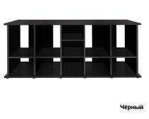 Подставка без дверок Biodesign АТОЛЛ 1000 чёрная шагрень, влагостойкая плита ЛДСП 16/22 мм, 201х66х82 см от интернет-магазина STELLEX AQUA