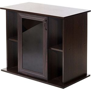 Тумба под аквариум ПРО 83 прямая, ДСП с 1 тонированной стекляной дверцей МДФ, венге