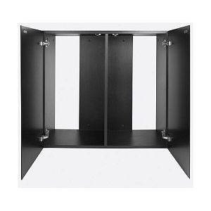 Подставка под AQUAEL Glossy 80 прямая, дсп, 2 дверцы из черного стекла, 80х35×73 см