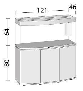 Аквариум JUWEL Вижн 260&nbsp;LED белый, 260&nbsp;л, 121х46&times;62&nbsp;см