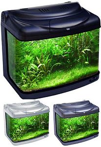 Аквариум Hailea панорамный+задняя фильтровальная система, 28&nbsp;л, черный