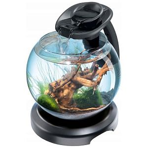 Аквариум Tetra Cascade Globe DUO Water круглый, черный, 6,8 л