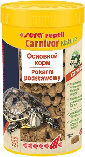 Корм Sera REPTIL PROFESSIONAL CARNIVOR для плотоядных рептилий, 250 мл