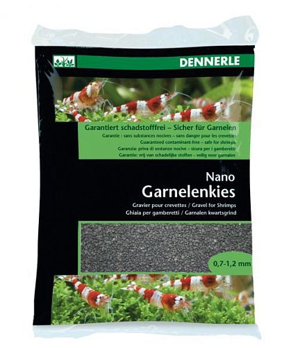 Грунт для мини-аквариумов Dennerle Nano Garnelenkies, "Sulawesi black", 0,7-1,2 мм, 2 кг
