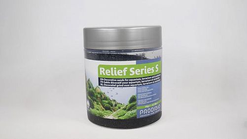 Песок декоративный Prodibio Relief Series S, блестящий черный, 1 кг