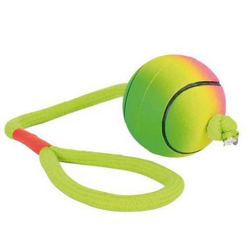 Набор TRIXIE мячей с веревкой, неон, 6 см, 30 см, 24 шт.