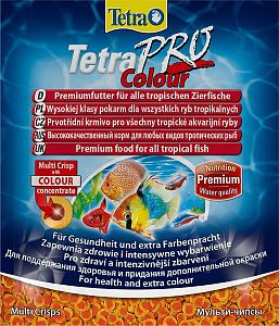 TetraPro Color Crisps специальный корм для яркого окраса всех видов аквариумных рыб, чипсы 12 г