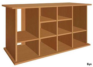 Подставка без дверок Biodesign АТОЛЛ 650&nbsp;чёрная шагрень, влагостойкая плита ЛДСП 16/22&nbsp;мм, 161х66&times;82&nbsp;см