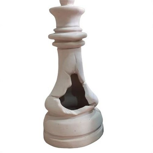 Декорация GLOXY Шахматная фигура Ферзь белый, 8х8х17см