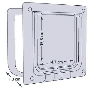 Дверца TRIXIE для кошки, 16,5×17,4 см, серая