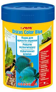 Sera Discus Color Blue корм для яркой окраски «голубых» форм дискусов, гранулы 100 мл
