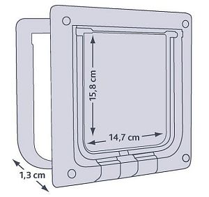 Дверца TRIXIE для кошки, 16,5×17,4 см, белая