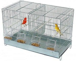 Клетка IMAC COVA ALLEVATORI для птиц, серый, 54х29×37 см