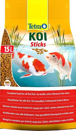 Корм Tetra Pond KoiSticks для прудовых рыб, гранулы для роста, 15 л
