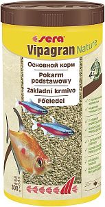 Основной корм Sera VIPAGRAN для всех видов рыб, гранулы 1 л