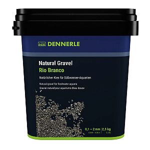 Грунт природный Dennerle Riu Branco 0,1−2 мм, черный, 2,5 кг