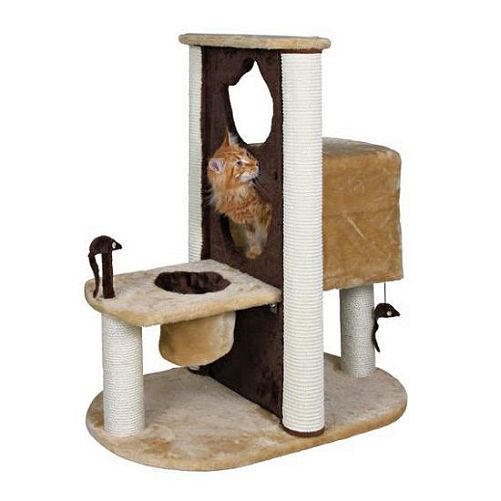 Домик TRIXIE "Amelia" для кошки, 51х93х80 см, плюш, коричневый, бежевый