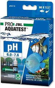 Экспресс-тест JBL ProAquaTest pH 6−7.6 в пресной и морской воде, диапозон 6−7,6