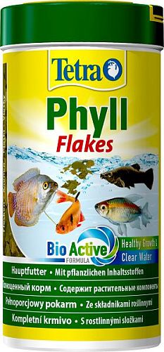TetraPhyll основной корм для травоядных рыб, хлопья 250 мл