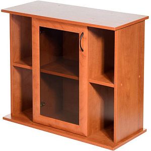 Тумба под аквариум LUX 120 л, прямая, ДСП с 1 тонированной стеклянной дверцей МДФ, груша