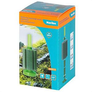 Фильтр аэрлифтный Naribo донный S, губка, 5,5&times;5,5&times;15,5&nbsp;см