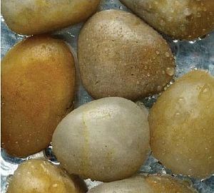 Галька шлифованная АкваГрунт для аквариума, 20−40 мм, Желтая, 1 кг