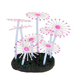 Флуоресцентная декорация GLOXY Анемон, 8.5x7×9.5 см