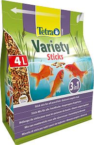 TetraPond Variety Sticks bucket корм для всех видов прудовых рыб, смесь палочек 4 л