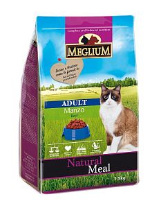 Корм MEGLIUM ADULT для привередливых кошек, говядина