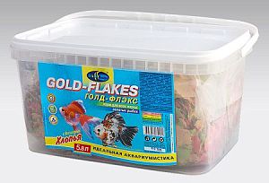 Корм Biodesign ГОЛД-ФЛЭКС для золотых рыб, хлопья 5,8 л