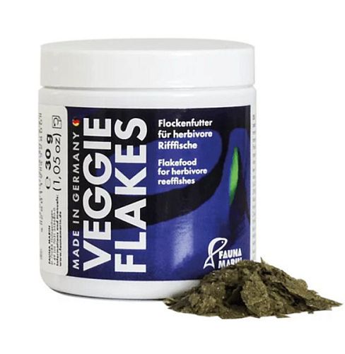 Корм Fauna Marin Veggie Flakes для травоядных рифовых рыб, 250 мл