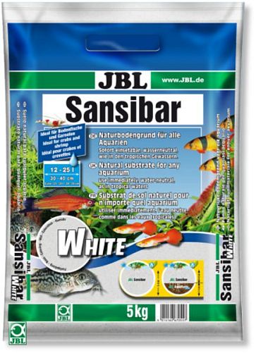 JBL Sansibar WHITE декоративный грунт для аквариума, белый, мелкий, 10 кг