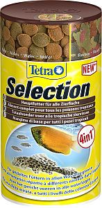 Tetra Selection корм 4 в 1 для разных видов аквариумных рыб, 100 мл