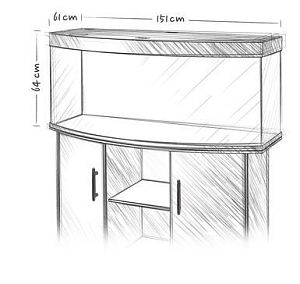 Аквариум JUWEL Вижн 450 LED темное дерево, 450 л, 151х61×64 см