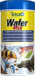 Корм TetraWafer Mix для травоядных, хищных и&nbsp;донных рыб с&nbsp;добавлением креветок, пластинки 250&nbsp;мл