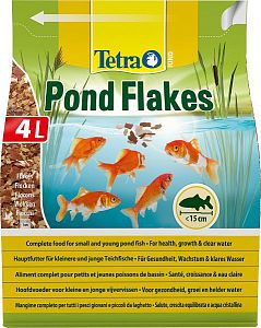 Корм Tetra Pond Flakes для прудовых молодых рыб хлопья, 4 л
