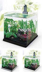 Аквариум Hailea прямоугольный, 10&nbsp;л, 22,5x23&times;23&nbsp;см, черный