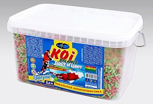 Корм Biodesign КОИ BALANCE рост и цвет для декоративных карповых рыб, плавающие палочки 5,8 л