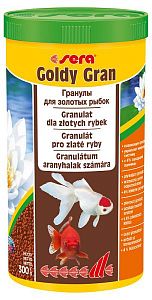 Sera Goldy Gran корм для крупных золотых рыбок и других холодноводных видов рыб, гранулы 1 л