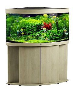 Пресноводный аквариум с&nbsp;тумбой STELLEX AQUA 400, угловой, 400&nbsp;л, 91х91&times;150&nbsp;см