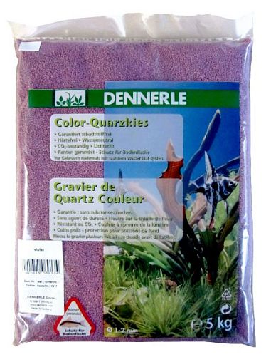 Color Quartz Gravel Dennerle грунт для аквариума фиолетовый, 1-2 мм