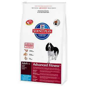 Корм Hill’s Science Plan Adult Advanced Fitness Medium для взрослых собак средних пород, тунец с рисом, 3 кг