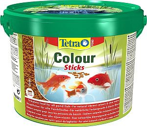 Корм Tetra Pond ColorSticks для прудовых рыб, гранулы для основного питания, 10 л