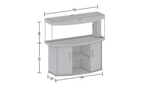 Тумба для аквариума JUWEL Вижн 450, бук, 151x61×80 см