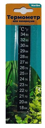 Термометр Naribo жидкокристаллический, полоска 18-34С, 13 см