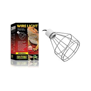 Светильник с фарфоровым патроном Exo Terra Wire Light малый до 150 Вт, 14,5×14,5×21,5 см