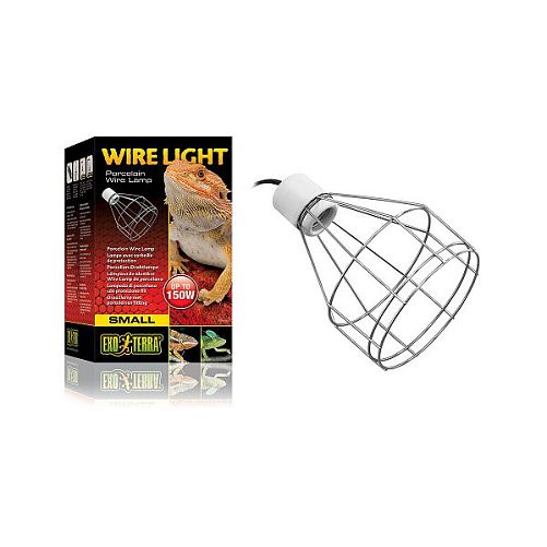 Светильник с фарфоровым патроном Exo Terra Wire Light малый до 150 Вт, 14,5x14,5x21,5 см